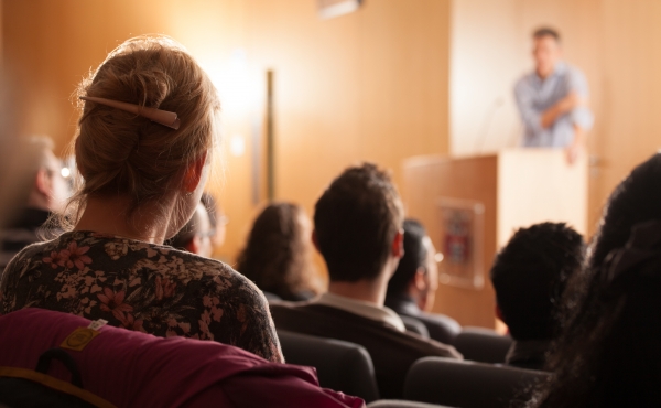 Delegates in a lecture