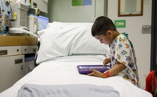 Photo of child in hospital