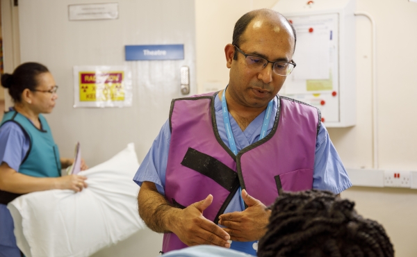 Clinician and prone patient