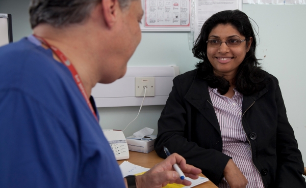 Smiling patient
