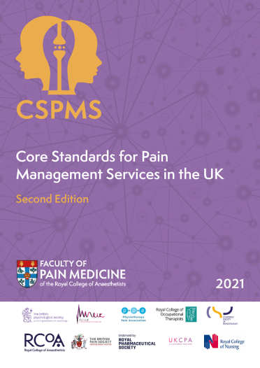 Front cover of Core Standards for Pain Management Services in the UK 2nd edition