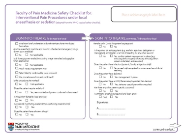 Image of the intervention checklist 2023