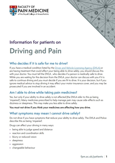 Image for Driving and Pain PIL