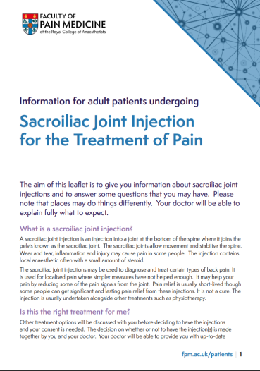 PIL Sacroiliac joint injection cover 2023